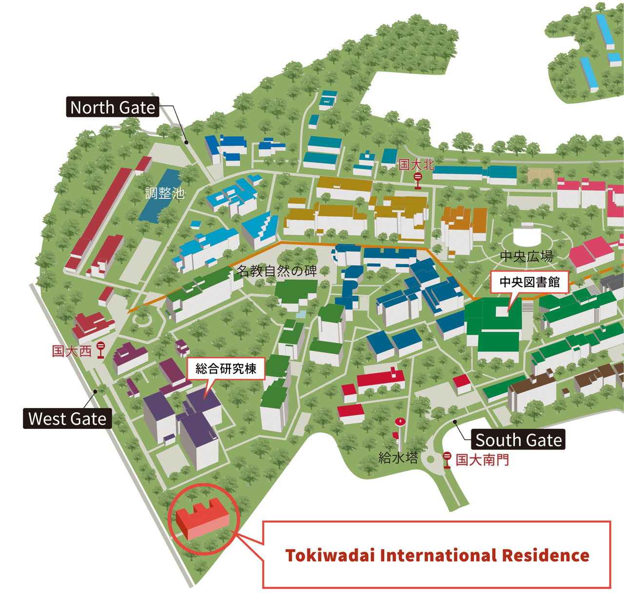 Access Map of Tokiwadai International Residence